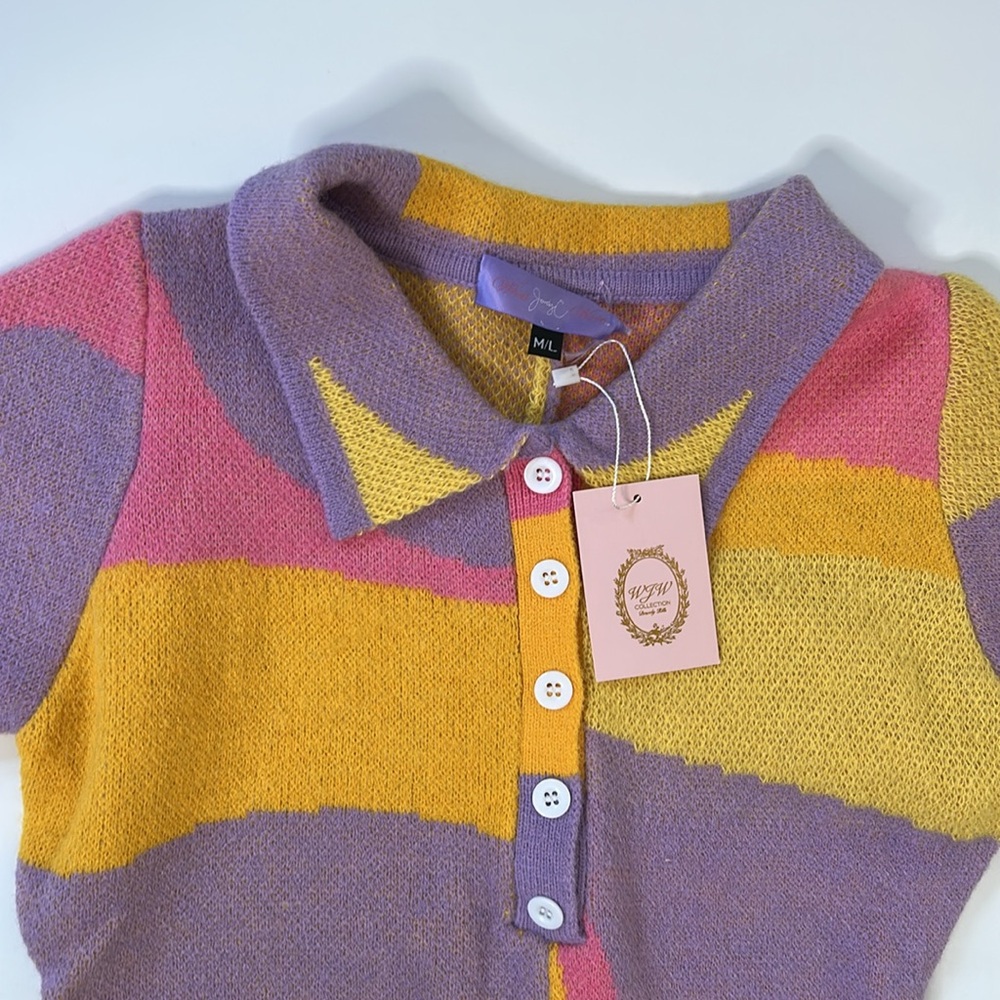 What Jordy C Wore Colorful Stretchy Romper Size M/L NWT - Picture 4 of 5